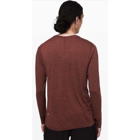 Lululemon (L) Metal Vent Tech Long Sleeve Shirt Active Gym Training Red Workout - Picture 2 of 13